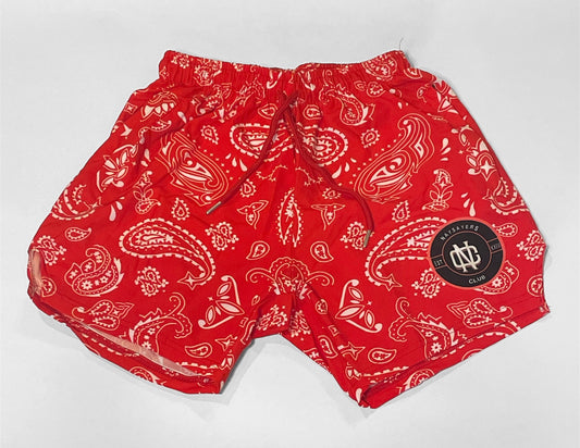 Red Thunder Bandana Shorts